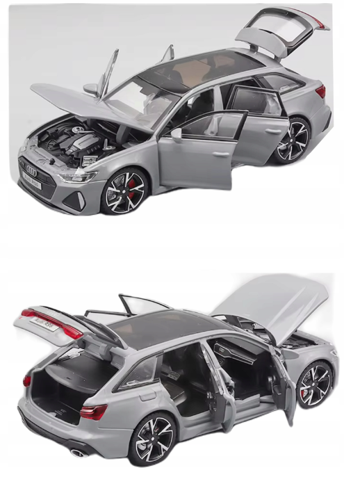 MODEL AUDI RS6 1:32 OTWIERANE DRZWI + ŚWIATŁA + DŹWIĘK + BATERIE W ZESTAWIE
