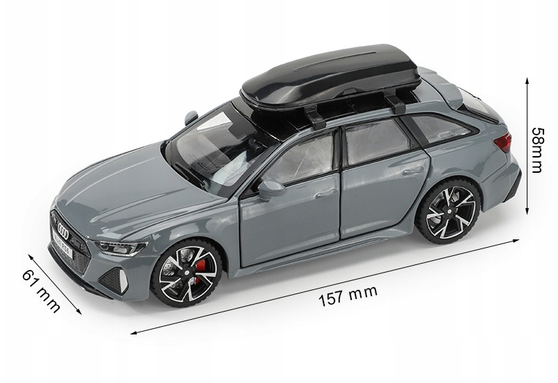 MODEL AUDI RS6 1:32 OTWIERANE DRZWI + ŚWIATŁA + DŹWIĘK + BATERIE W ZESTAWIE