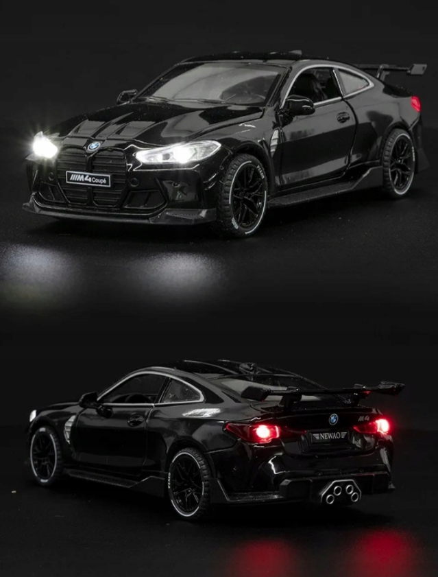 BMW M4 1:32 OTWIERANE DRZWI + ŚWIATŁA + DŹWIĘK